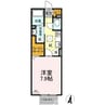 上平ガーデンプレイス 1Kの間取り