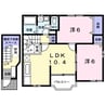 サンパティークⅠ 2LDKの間取り