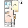 ヴィア和来Ⅰ 1LDKの間取り