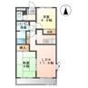 エルソレイユ 2LDKの間取り