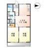 グリーンヒルズ桜 2LDKの間取り