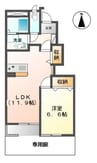 ハイツ彩 1LDKの間取り
