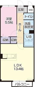 プランドールほなみの間取図