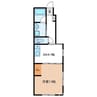 ３０８晴れ 1DKの間取り