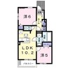 サンパティ－ク　フル－ル 2LDKの間取り