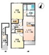 グランシャリオ大原Ⅱ 2LDKの間取り