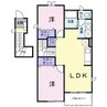 サンパティークⅢ 2LDKの間取り