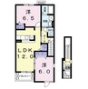 カームリー 2LDKの間取り