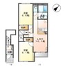 アグレイア 2LDKの間取り
