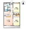 グランディール 2LDKの間取り