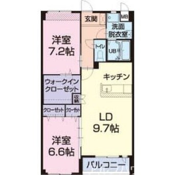 間取図 リビオン下沖Ｃ