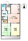 ハピネス宝 2LDKの間取り