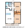 プレミールTY 2LDKの間取り