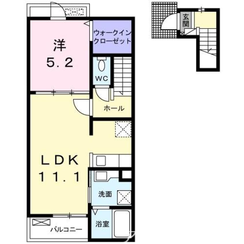 間取図 ニューキャッスル　カサガミＢ