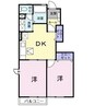 サンパティーク　Ⅱ 2DKの間取り