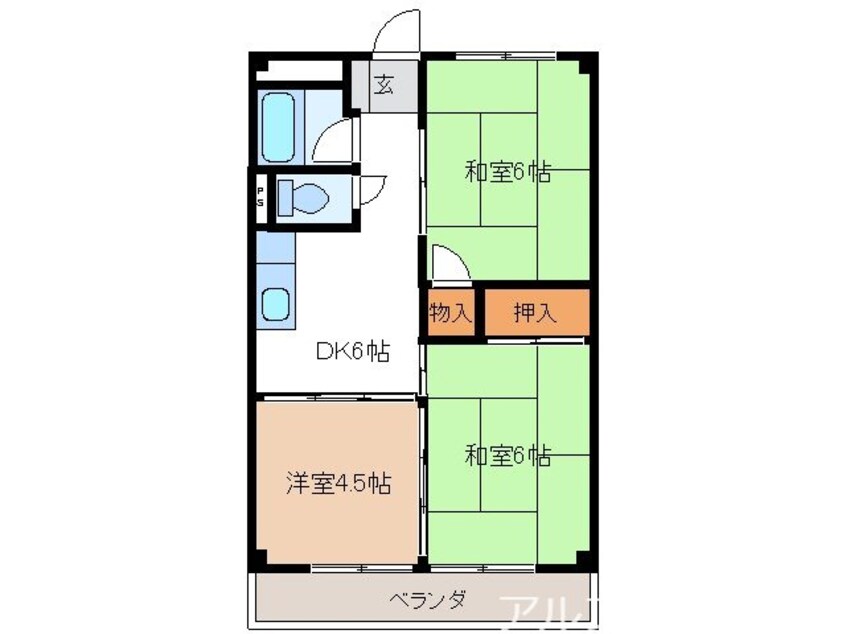間取図 メゾンド絵志野