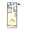 ヴァンベール 1Kの間取り
