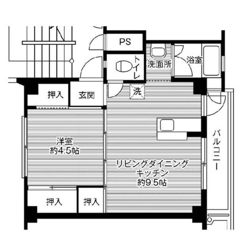 間取図 ビレッジハウス大門第二2号棟