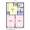 エルディムルナＢ 2DKの間取り