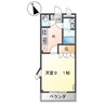 ソレイユ曙 1Kの間取り