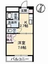 レアンドロス 1Kの間取り