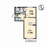 ベルソー 1LDKの間取り