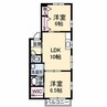 アビタシオン 2LDKの間取り