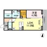 D-room城見町 1LDKの間取り