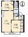 プラネット　３ 2LDKの間取り