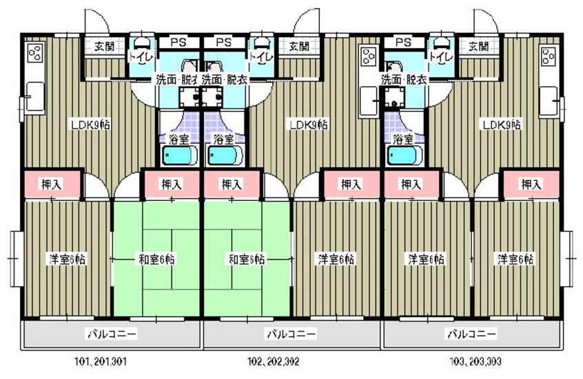 間取図 サン・オーレ城北