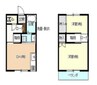 コーポ井原 2DKの間取り