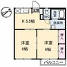 セフィラアカシゲ 2Kの間取り