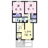 ラ・ローザ 2LDKの間取り