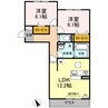 暁雲 2LDKの間取り
