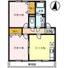 セジュール新市　B棟 2DKの間取り