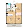 メゾンラピス 2LDKの間取り