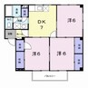 エステートイデハラＢ 3DKの間取り