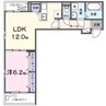 カーサ・ソレイユ　Ｂ 1LDKの間取り