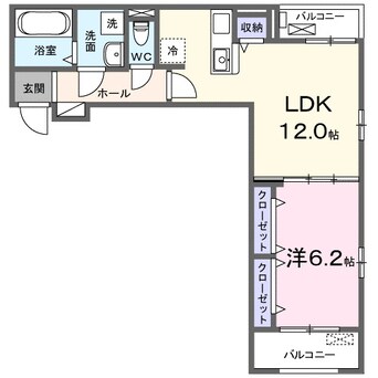 間取図 カーサ・ソレイユ　Ｂ