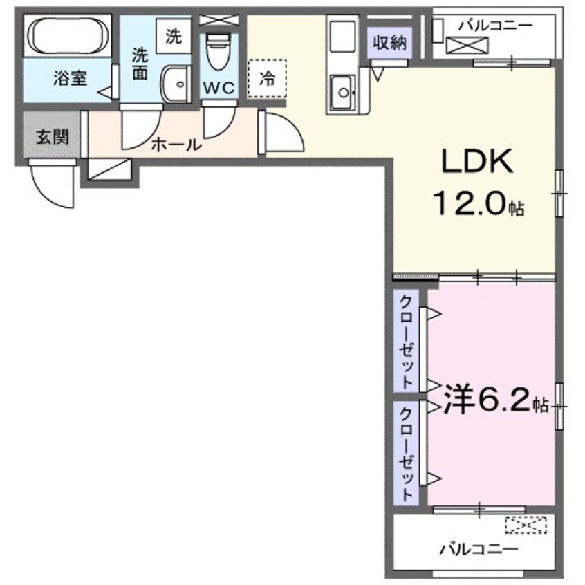 間取図 カーサ・ソレイユ　Ｂ