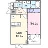 カーサ・ソレイユ　Ｂ 1LDKの間取り