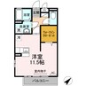 リビングタウン福山東　Ｂ棟 1Rの間取り