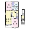 ニューライツ・Ｓ 2LDKの間取り