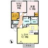 ローゼンシュタット　A棟 2LDKの間取り