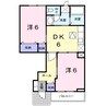 セダ．フィールド２１Ｂ 2DKの間取り