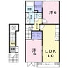 ラ　フォンテーヌＢ 2LDKの間取り