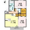 セジュールセラ　C棟 2LDKの間取り
