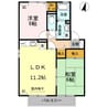 メゾン・ド・パル B棟 2LDKの間取り