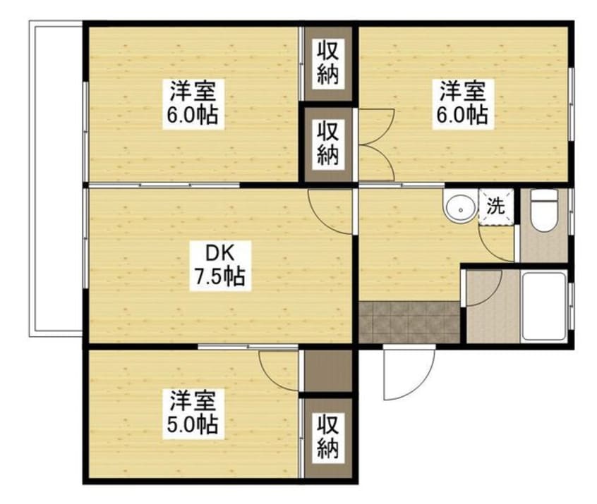 間取図 新涯マンションA