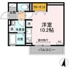 アルエット 1Rの間取り